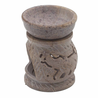Quemador de aceite pequeño de esteatita 8 cm - Elefante