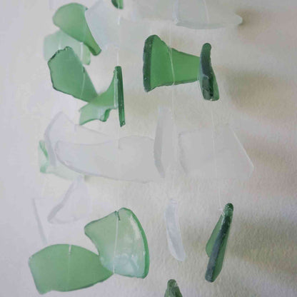 Carillón vidrio reciclado - Verde y Blanco