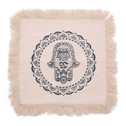 Cojín Hamsa Mandala - 45x45cm - verde