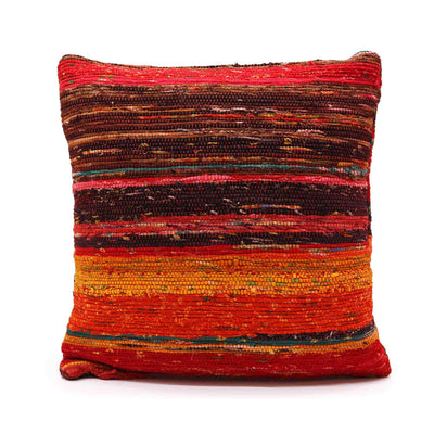 Recycled Mat Cushion Cover - 40x40cm - Reds