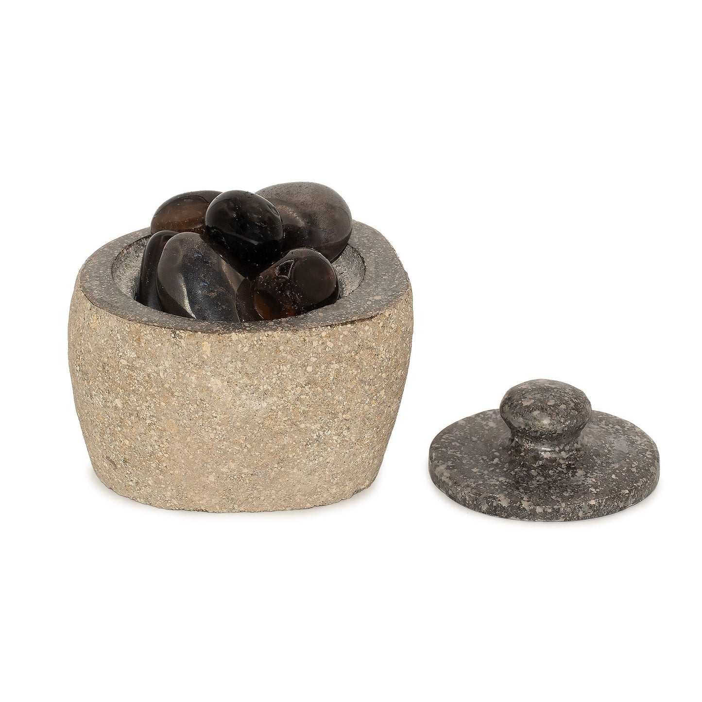 Maceta de piedra de río natural para enraizamiento - Pequeña (aprox 9x7cm)