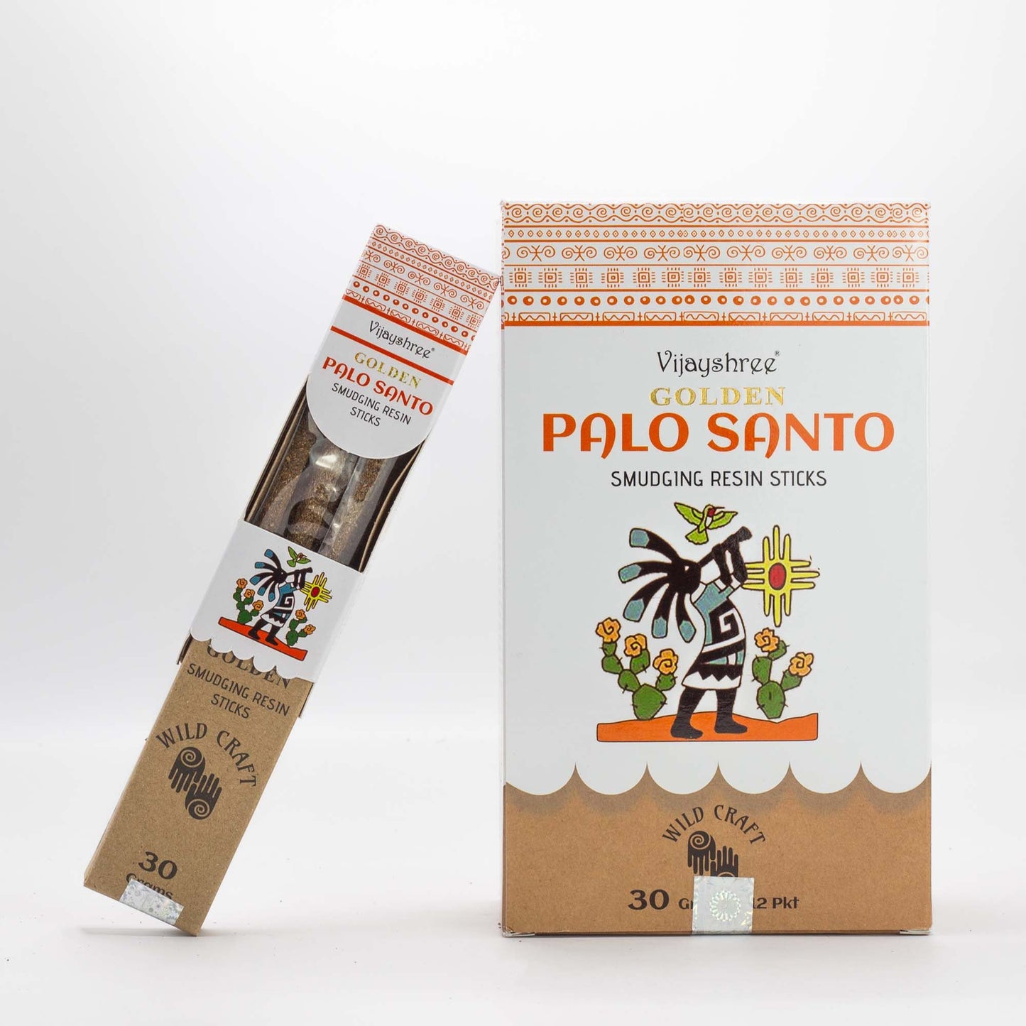 Varillas de resina para difuminar Palo Santo dorado de 30 g (6 unidades) - Varillas de resina para Defumar