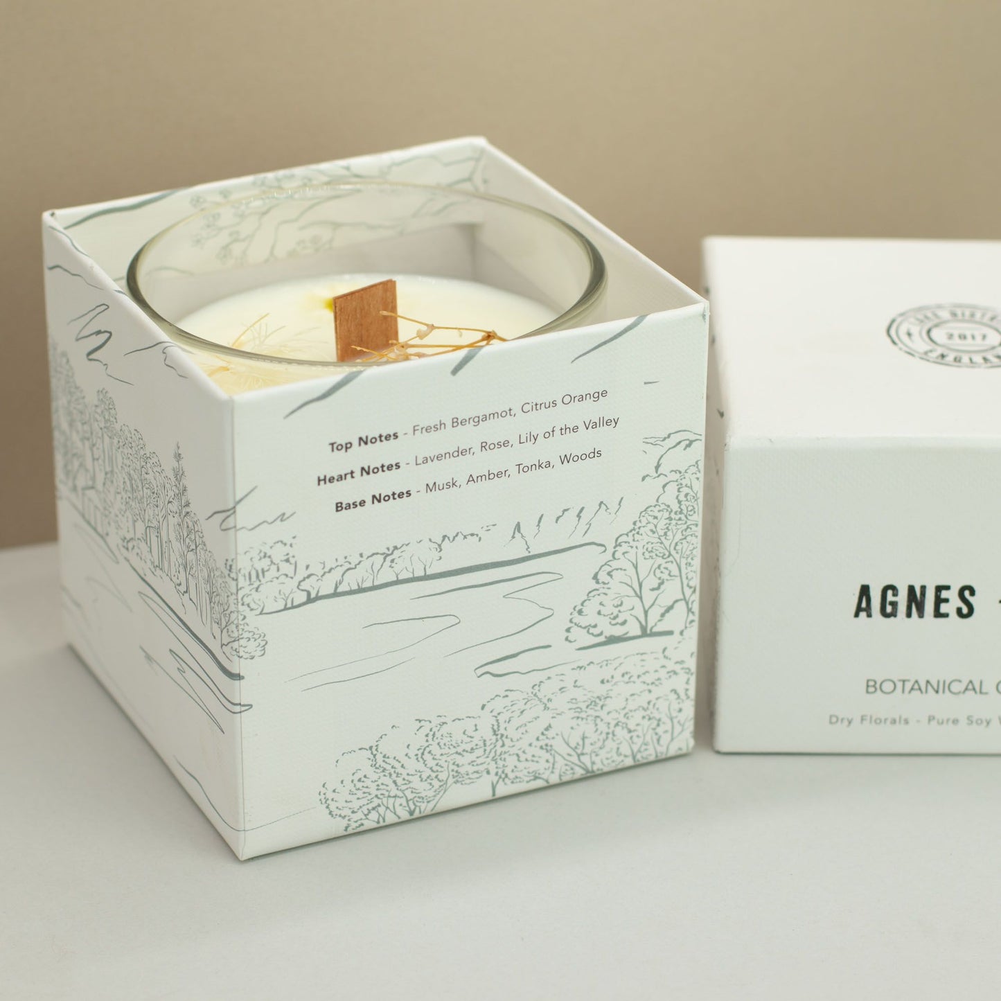 Vela de Cera de Soja Botánica Agnes + Cat - Windermere