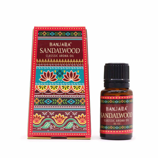 Aceite con fragancia de la India Banjara 10ml - Sándalo - Aceites de Fragancias Indias 10ml