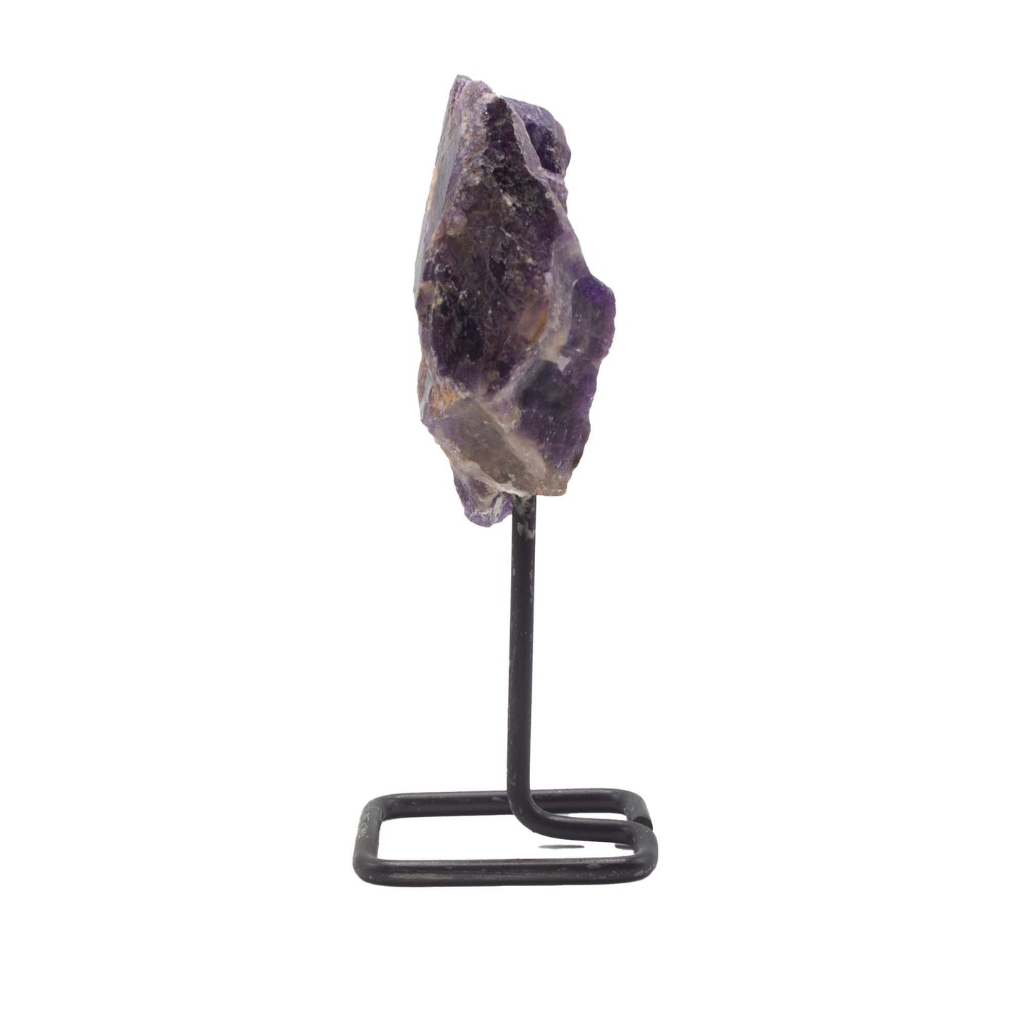 Muestra mineral en soporte metálico - amatista - Especímenes Minerales Raros