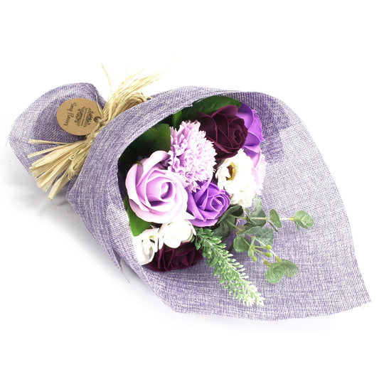 Ramo de Flores de Jabón Artesanal · Púrpura