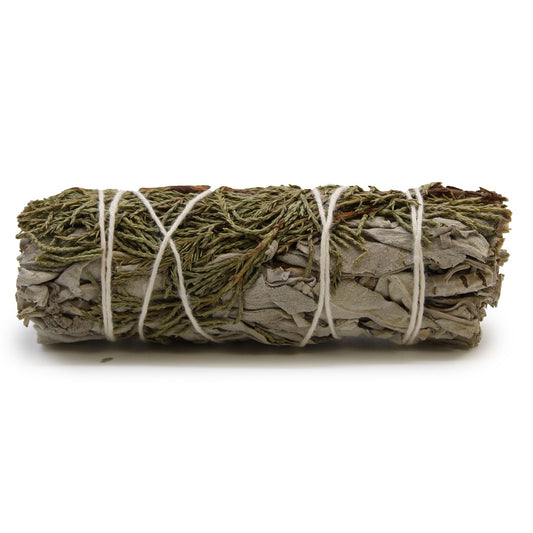 Atado de Hierba - Salvia Blanca y Enebro 10cm - Atados de Smudge – Envuelto individualmente