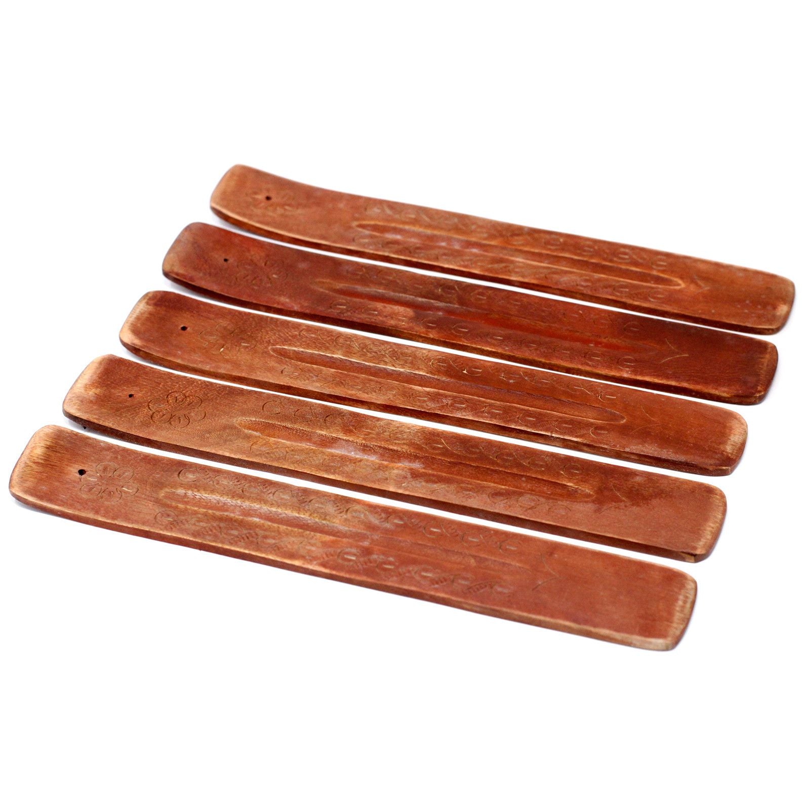 Carved Mango Wood Ashcatcher 10" - Soporte de Incienso