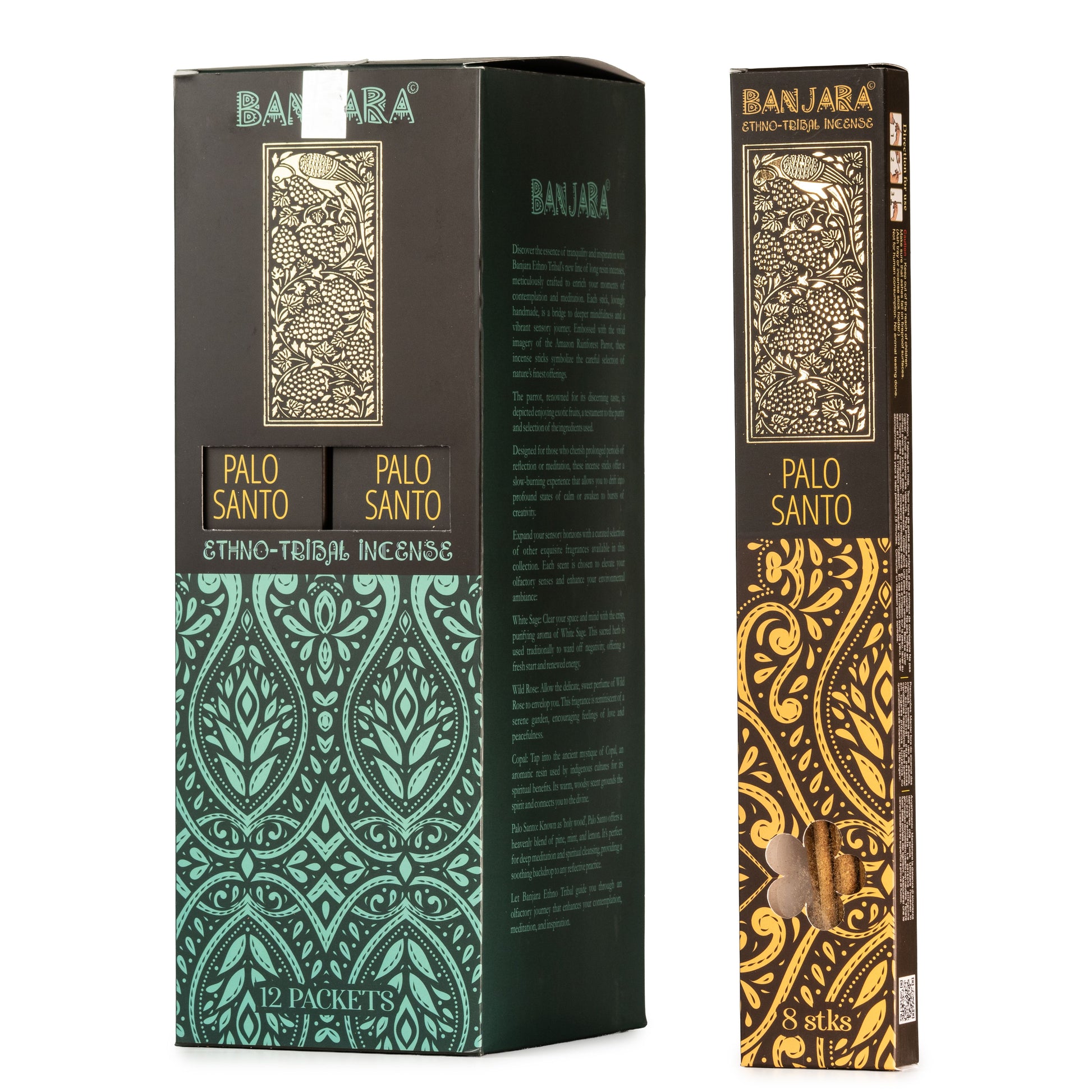 Incienso Banjara Extra Largo - Palo Santo - Incienso Banjara Extra Largo, Gift Packaging