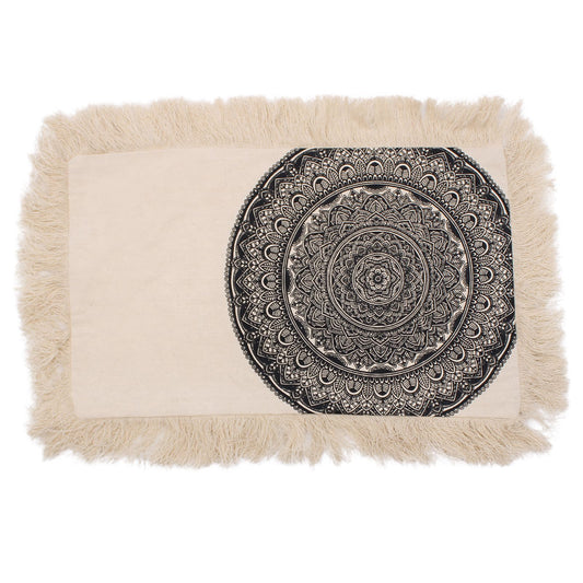 Cojín Mandala Tradicional - 30x50cm - negro