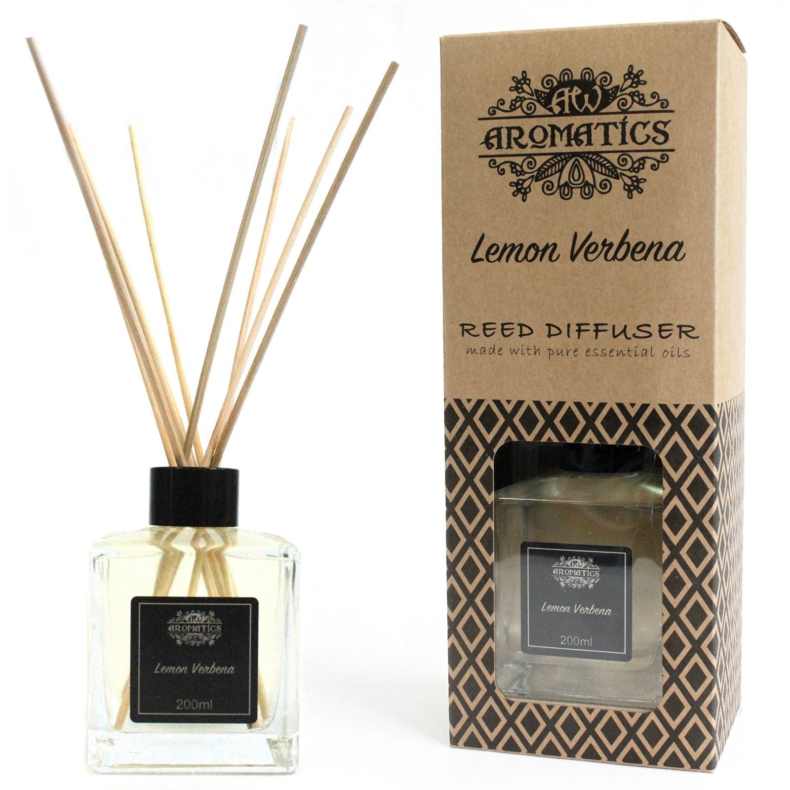 Difusor de Varillas con Aceites Esenciales - Verbena de limón - Difusor de Caña de Aceites Esenciales