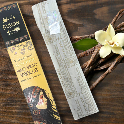 15g Palo Santo Dorado y Vainilla - Varillas de Incienso de Palo Santo