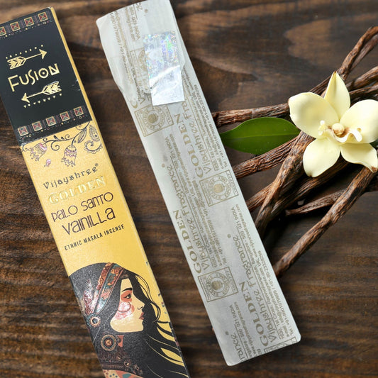 15g Palo Santo Dorado y Vainilla - Varillas de Incienso de Palo Santo