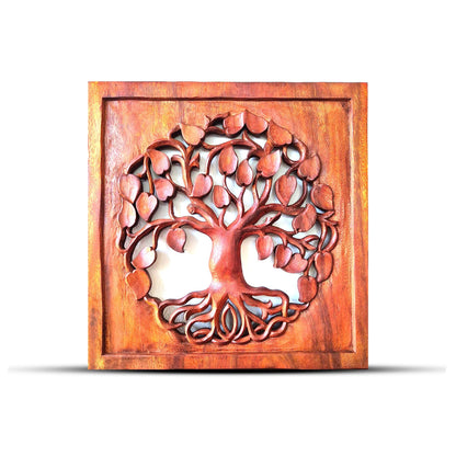 Decorative Wooden Tree of Life Panel 40x40cm
