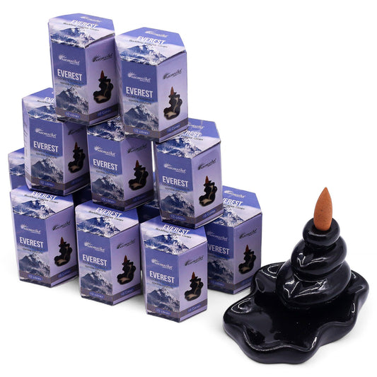 Pack de 10 Inciensos Masala Backflow - Everest - Incienso Masala Backflow