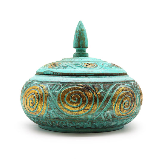 Bocal doux accroupi turquoise