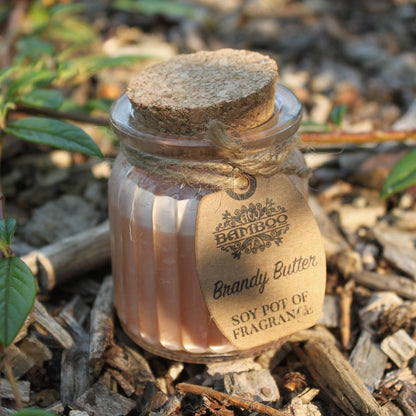 Vela de Cera de Soja Tarro - Mantequilla Brandy - Velas de Cera de Soja