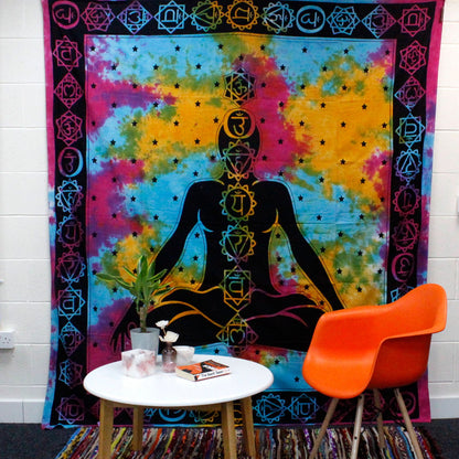 Colcha de Algodón Buda Chakra · Doble