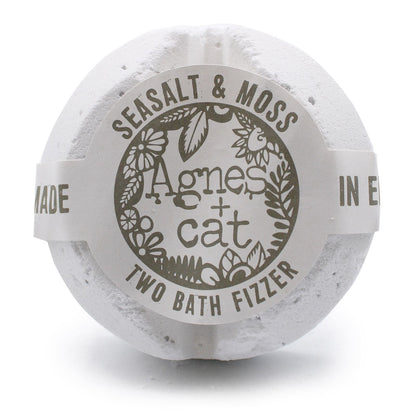 Agnes + Pastilla efervescente para baño de gatos - Sal marina y musgo