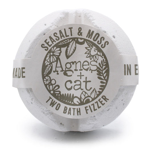Agnes + Pastilla efervescente para baño de gatos - Sal marina y musgo