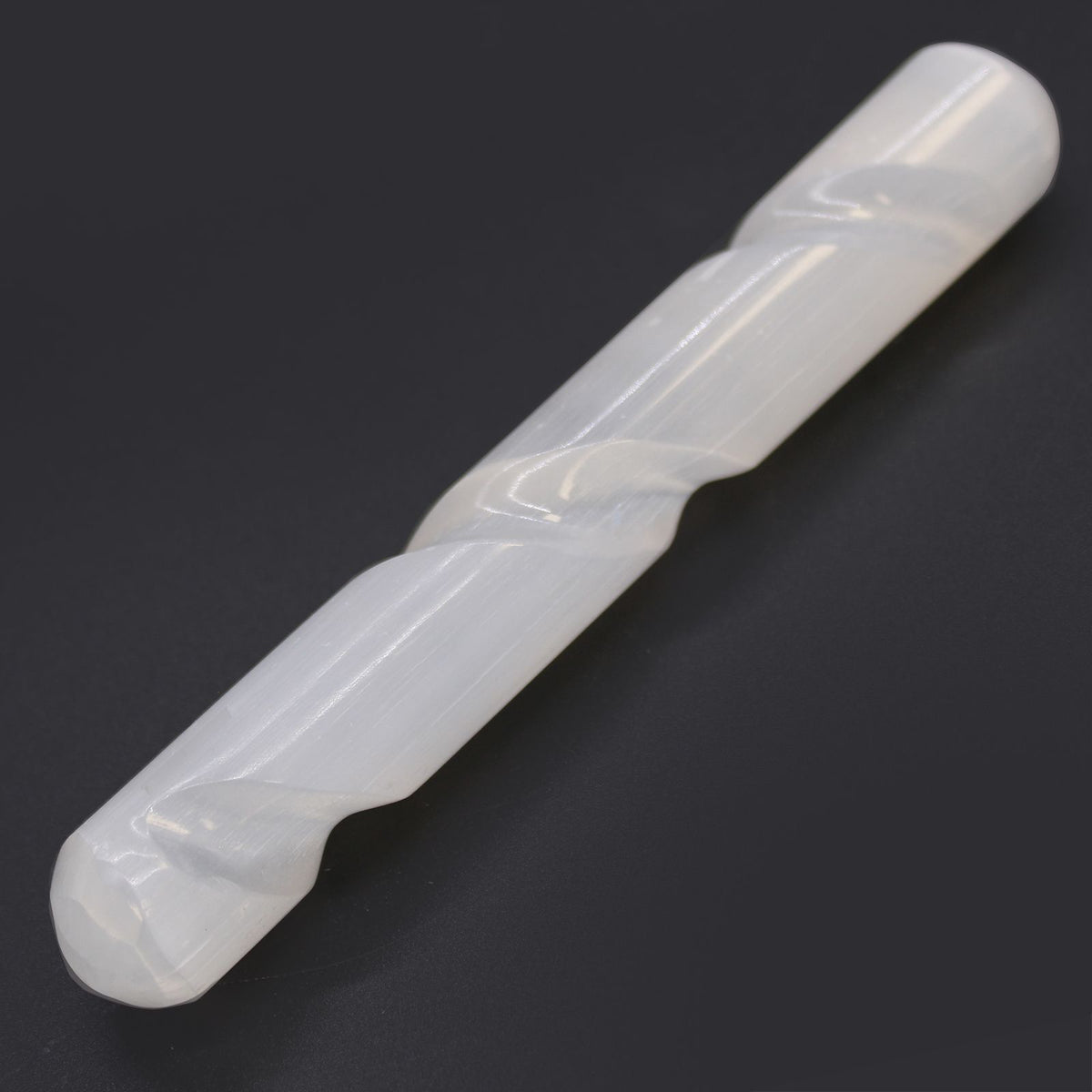 Varita Espiral deSselenita - 16 cm ( Ambos extremos redondos)