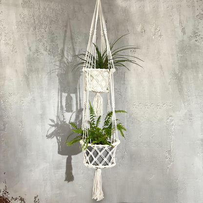 Macetero de Macrame - Doble