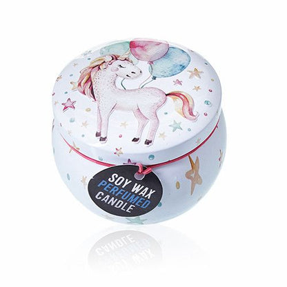 Vela artistica de Hojalata - Unicornios-Piedra Lunar - Velas Artisticas de Hojalata, 23 horas