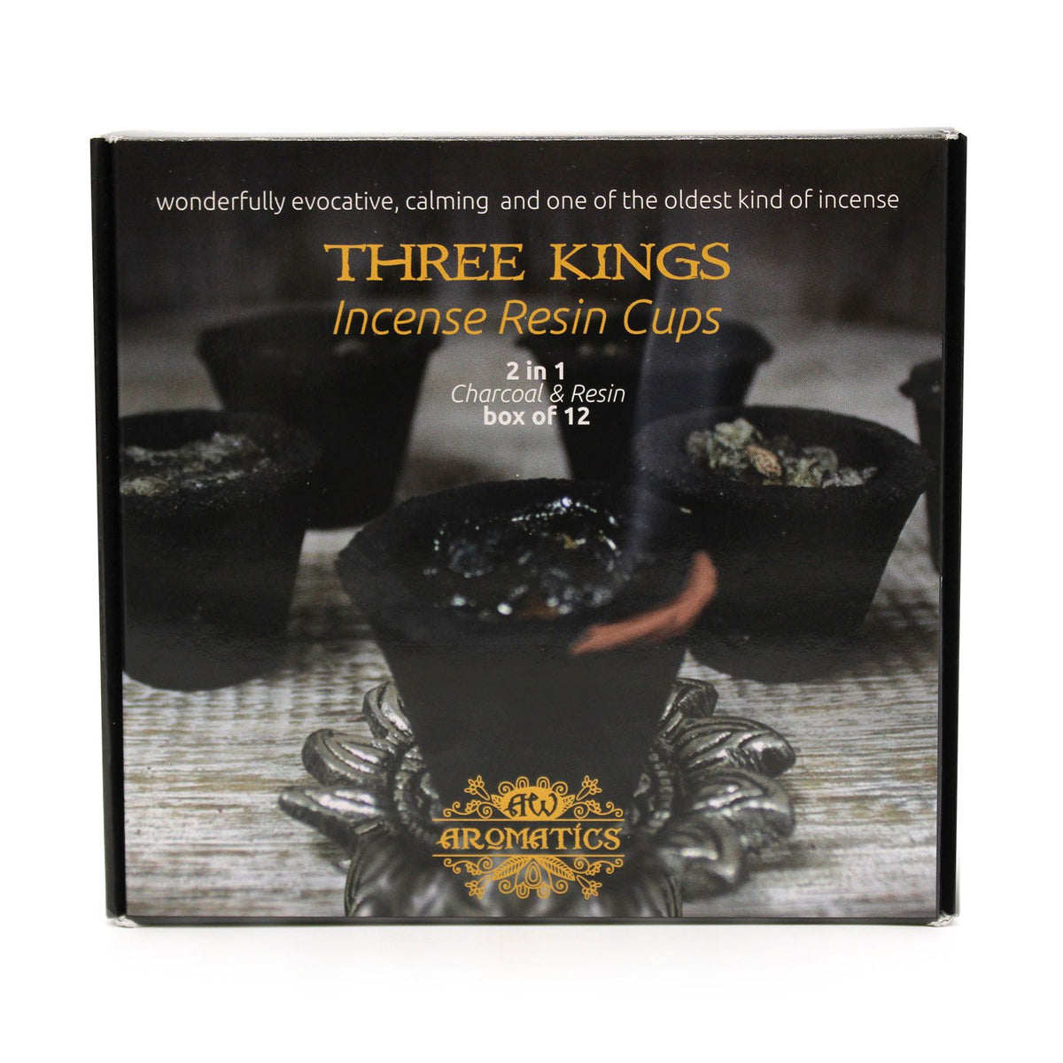 Caja de 12 Copas de Resina - Tres Reyes - Caja de 12 copas de resina