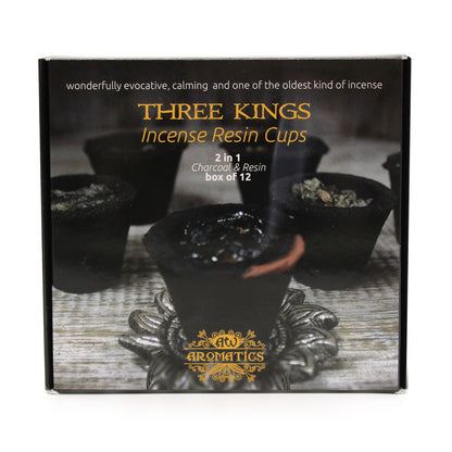 Caja de 12 Copas de Resina - Tres Reyes - Caja de 12 copas de resina
