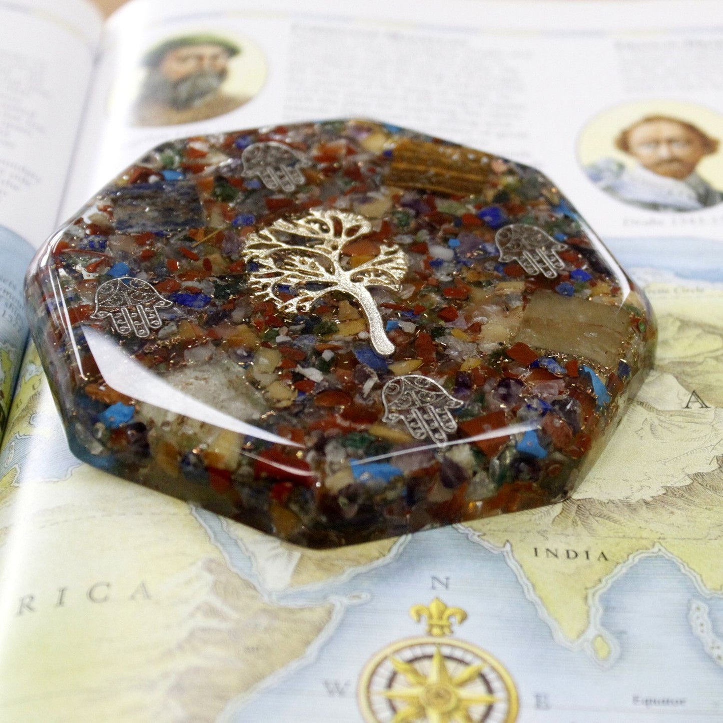 Orgonite de oficina - árbol de la vida - Grande - Paquete de organite de escritorio