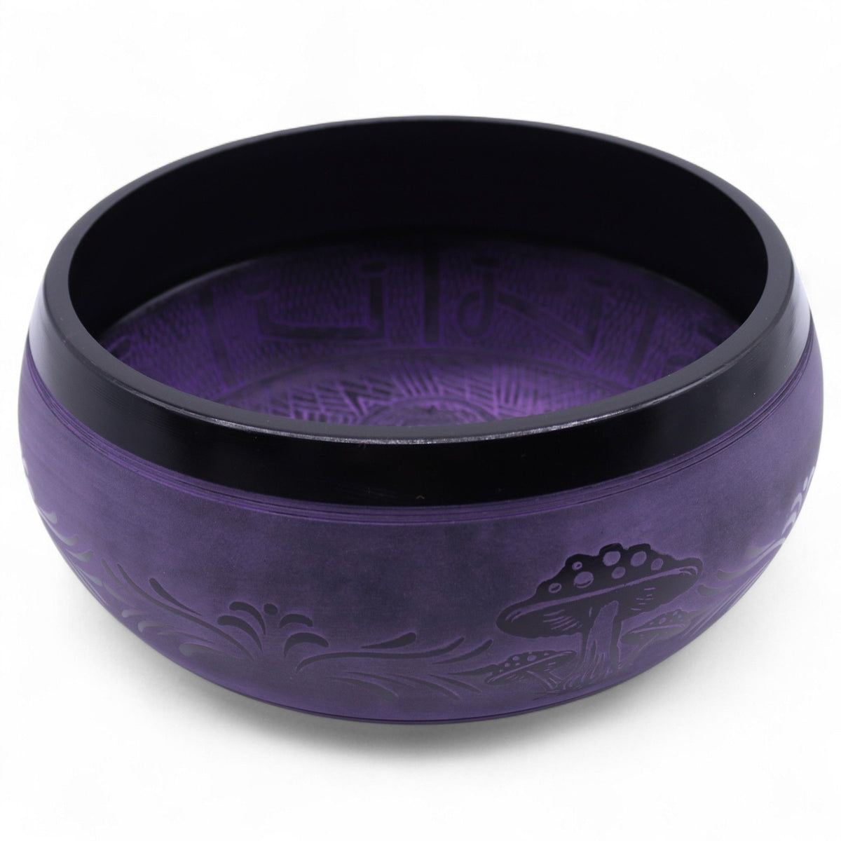 Cuenco tibetano en forma de hongo - Purple Haze (23x10,5 cm, 1,3 kg) - Artículos Tibetanos