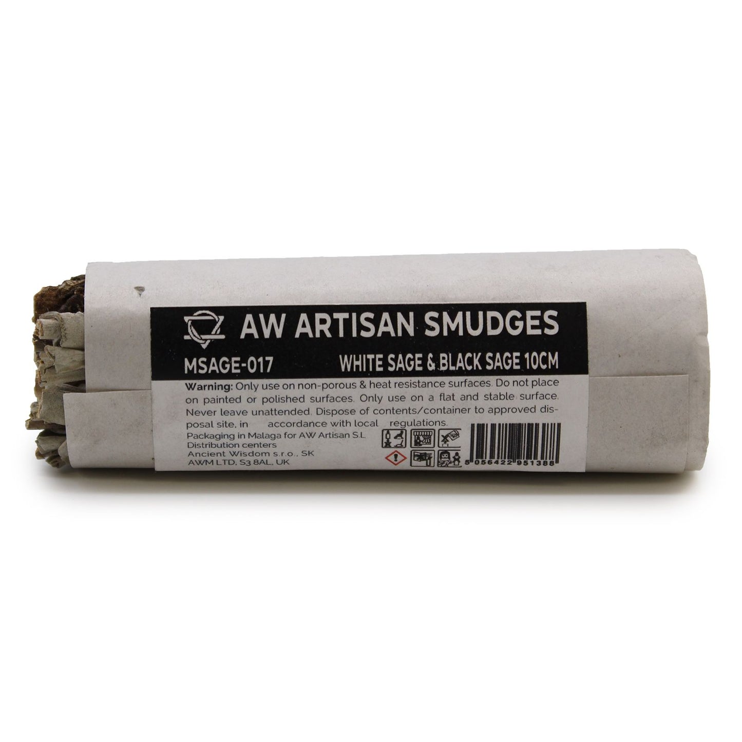 Atado de Hierba - Salvia Blanca y Salvia Negra 10cm - Atados de Smudge – Envuelto individualmente