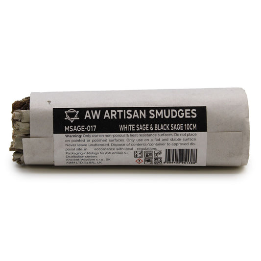 Atado de Hierba - Salvia Blanca y Salvia Negra 10cm - Atados de Smudge – Envuelto individualmente