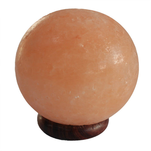 Salt ball lamp - Wooden base