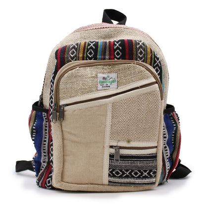 Mochila pequeña de cáñamo - Estilo Zig Zag Zips