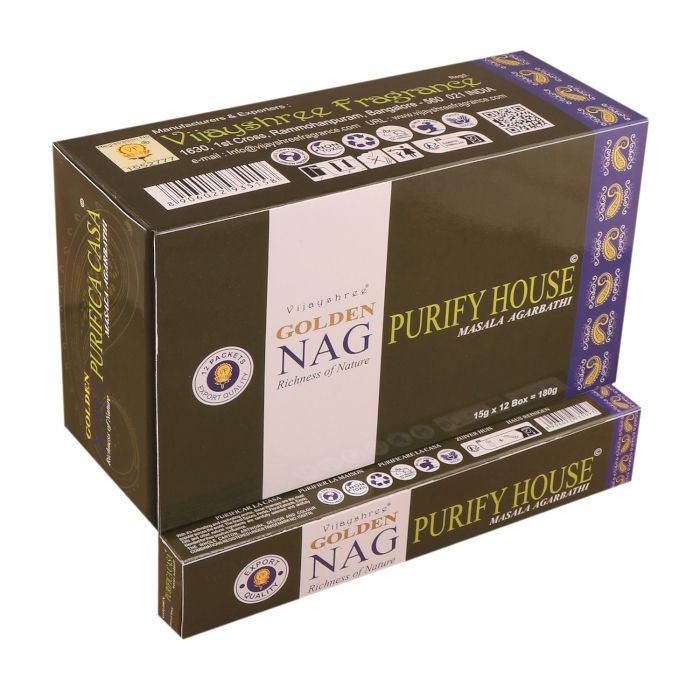15g Golden Nag - Purificar Casa - Incienso Golden