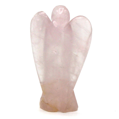Ángel de piedra preciosa tallada a mano - cuarzo rosa - Figuras de Piedras Preciosas