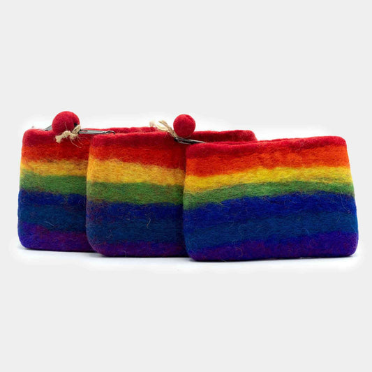 Estuche de fieltro natural con cremallera (surtido) - Arco Iris