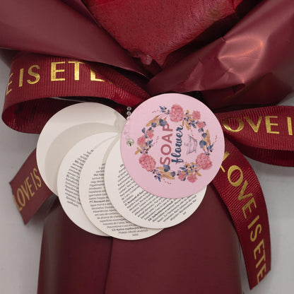 Ramo de Rosas de Jabón Rojas · «El Amor es Eterno» · Con Tarjeta