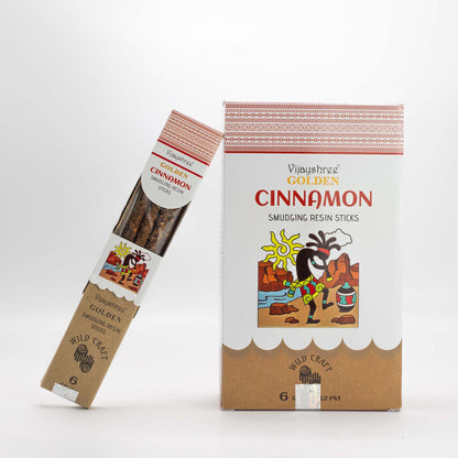 Palitos de resina para sahumar con canela dorada - 30 g - Varillas de resina para Defumar