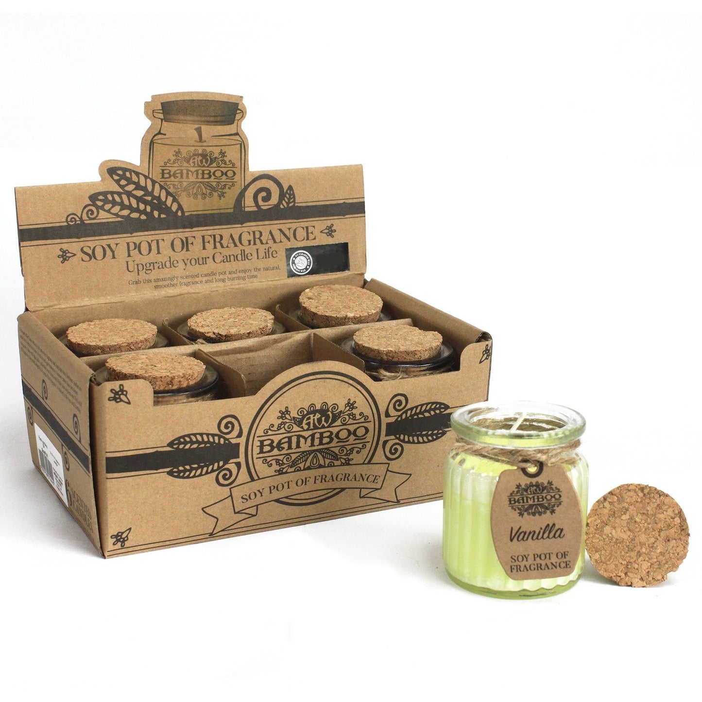 Vela de Cera de Soja Tarro - Vanilla - Velas de Cera de Soja, 20 horas