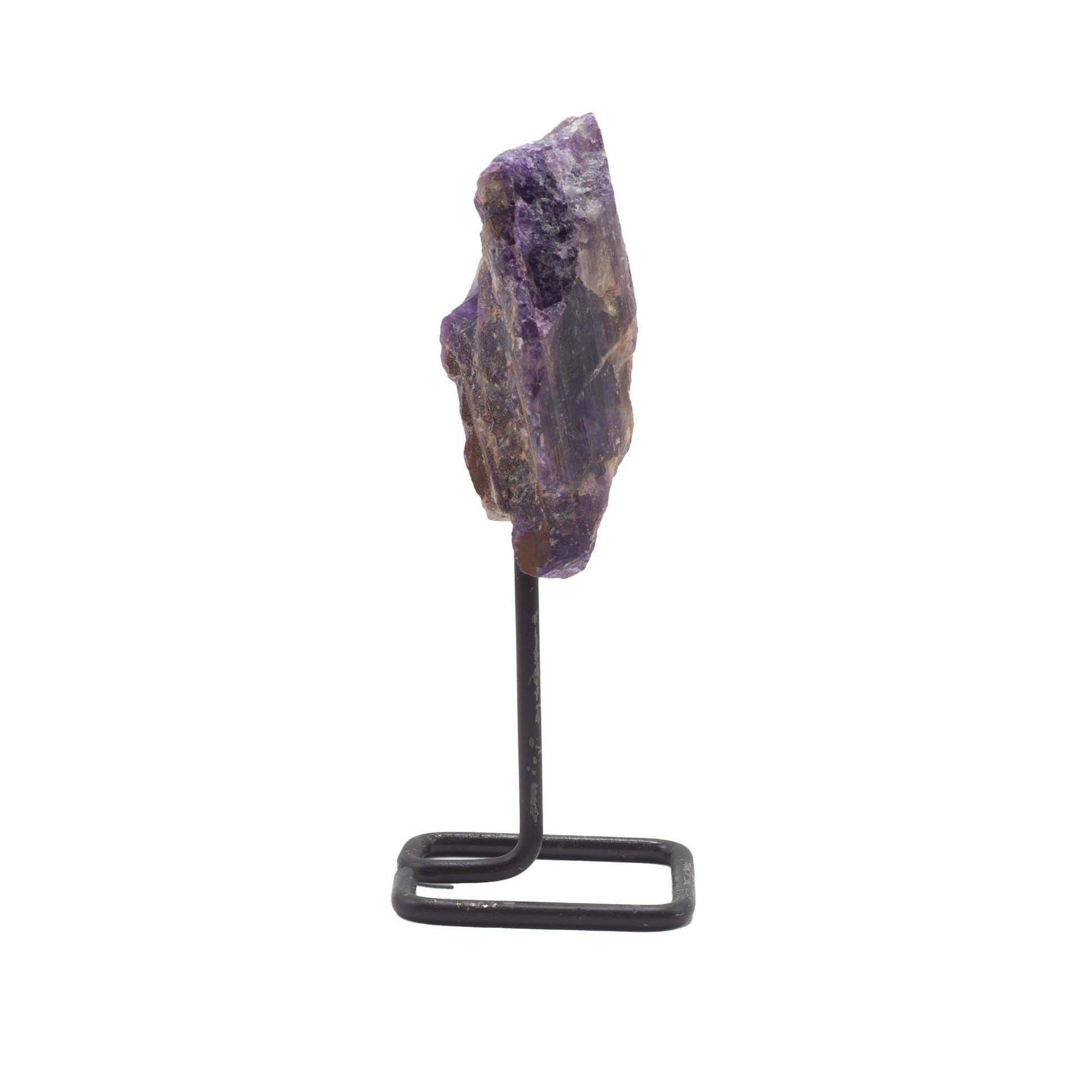 Muestra mineral en soporte metálico - amatista - Especímenes Minerales Raros