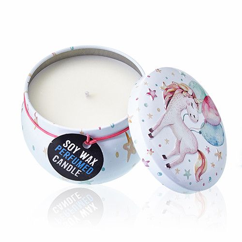 Vela artistica de Hojalata - Unicornios-Piedra Lunar - Velas Artisticas de Hojalata, 23 horas