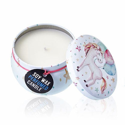 Vela artistica de Hojalata - Unicornios-Piedra Lunar - Velas Artisticas de Hojalata, 23 horas