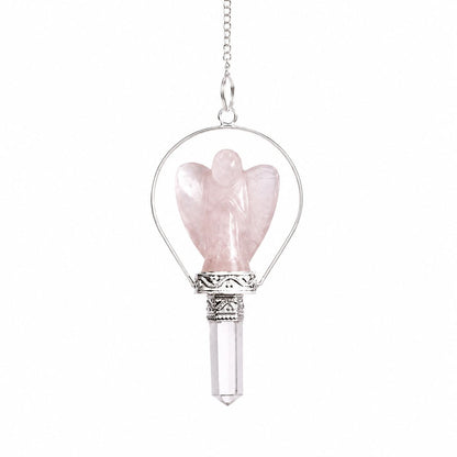 Péndulo ángel cuarzo rosa