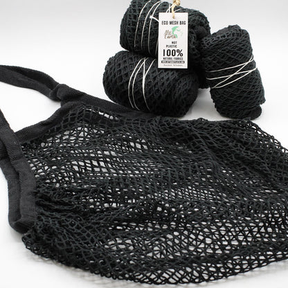 Bolsa de Malla de Algodón Puro - Negro