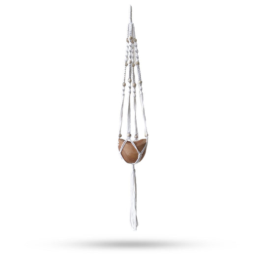 Macrame Plant Hanger with Beads - Natural - 1 Meter