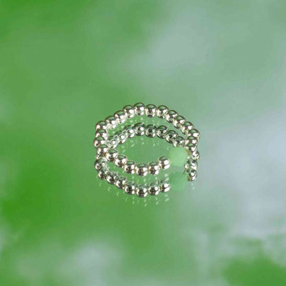 Conjunto de anillos con gema de espíritu ninfa - Espíritu del Bosque