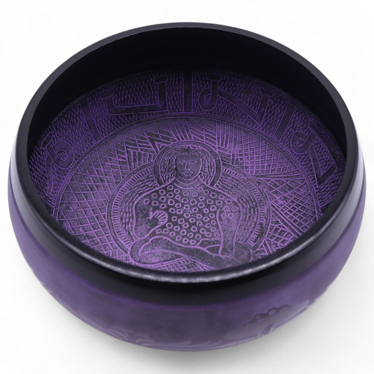 Cuenco tibetano en forma de hongo - Purple Haze (23x10,5 cm, 1,3 kg) - Artículos Tibetanos