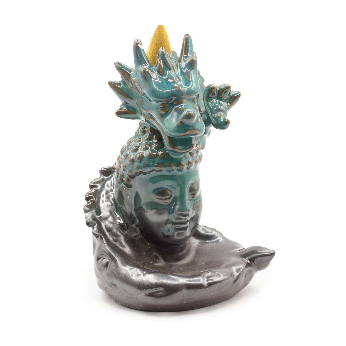 Quemador de incienso de flujo inverso - Dragón sobre Buda - Quemador de Incienso de Flujo Inverso